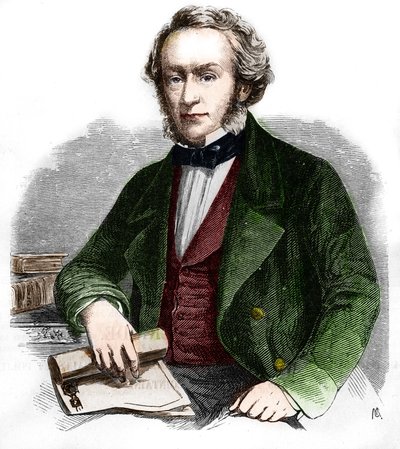 Portrét Richarda Cobdena. Britský ekonom a politik (1804-1865). Rytina z roku 1866. od Unknown artist