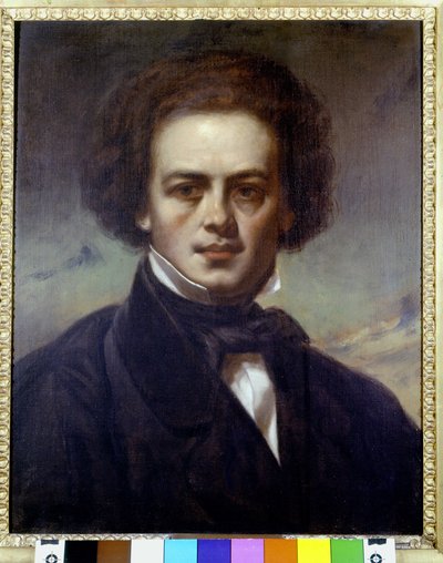 Portrét Roberta Schumanna (1810-1856), německého skladatele. Anonymní obraz kolem roku 1840. Museo Teatrale alla Scala. od Unknown artist