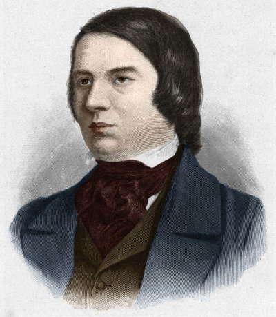 Portrét Roberta Schumanna (1810-1856), německého skladatele. podle Mengelovy kresby. od Unknown artist