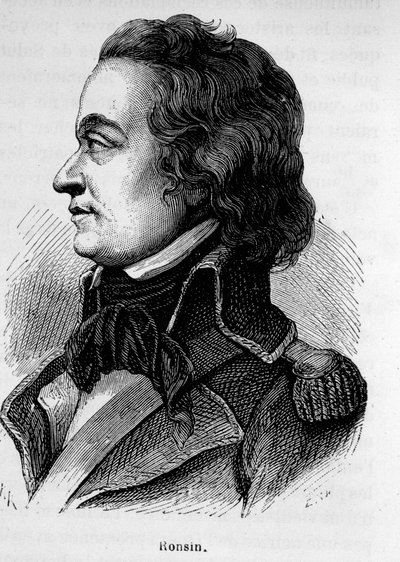 Portrét Ronsina, francouzského spisovatele a generála (1752 - 1794). od Unknown artist