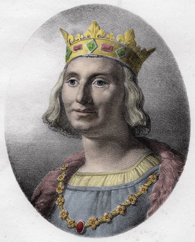 Portrét Saint Louis (Saint-Louis, Louis IX (1214-1270) - Saint Louis IX (1214-70) král Francie - od Unknown artist