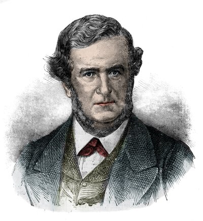 Portrét Salustiana Olozagy (1805-1873) anglický politik, diplomat a spisovatel - rytina 1870 od Unknown artist