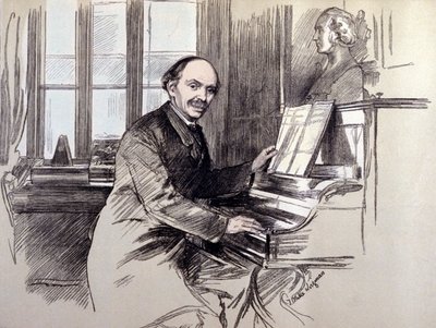 Portrét sira Julia BENEDICTA (1804-1885). Byl to německý skladatel a dirigent, žijící v Anglii. od Unknown artist