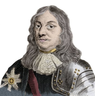 Portrét sira Martinuse Cornelise van Trompa (1629-1691), nizozemského námořního důstojníka a vrchního velitele královské holandské a dánské flotily. Rytina 19. století. od Unknown artist