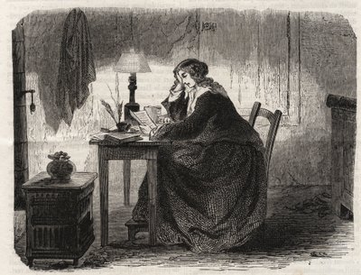 Portrét Sophie Germainové (1776-1831) francouzské matematičky (Portrét Marie-Sophie Germainové francouzské matematičky, fyziky a filozofky) - rytina 1860 - od Unknown artist