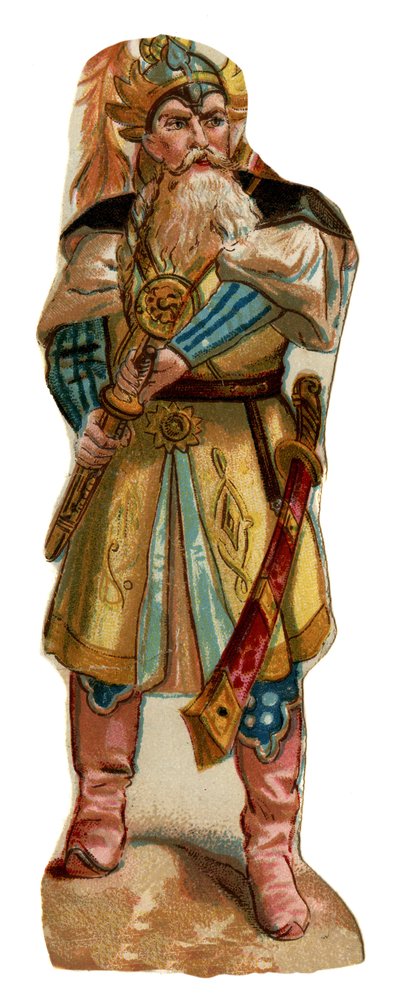 Portrét Tamerlana (1336-1405) (nebo Timura Langa, „Timur chromý“). Chromolitografie, konec 19. století. od Unknown artist