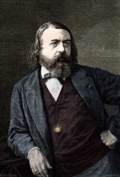 Portrét Theophila Gautiera (1811-1872), francouzského spisovatele. od Unknown artist