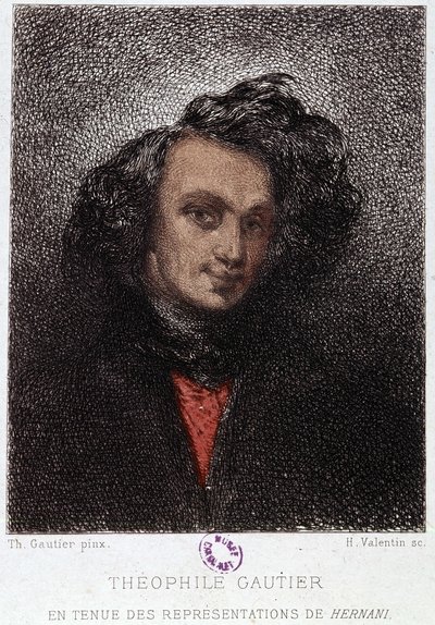 Portrét Théophila Gautiera v Hernani od Victora Huga. 19. století. od Unknown artist