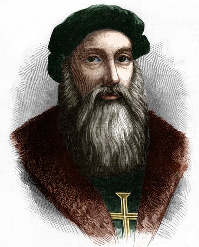 Portrét Vasco de Gama (1469-1524), portugalský mořeplavec. od Unknown artist