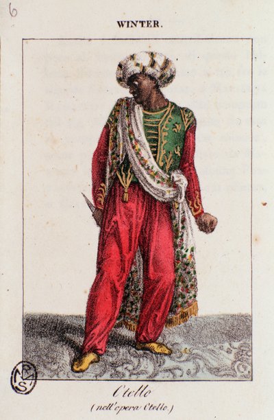 Portrét zimy, v Othello, Gioacchino Rossini od Unknown artist