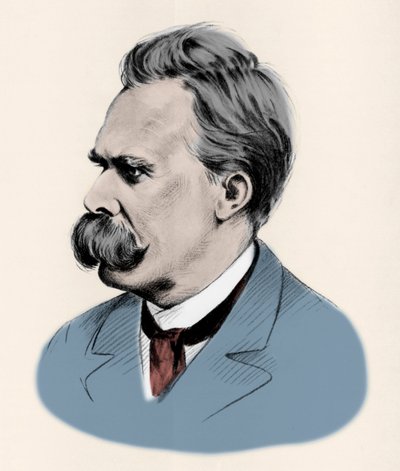 Portrét německého filozofa Friedricha Nietzscheho (1844-1900). od Unknown artist