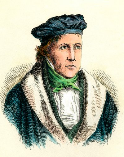 Portrét německého filozofa Georga Wilhelma Friedricha Hegela (1770-1831). od Unknown artist