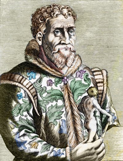 Portrét italského malíře Michelangela Buonarrotiho známého jako Michelangelo (Michelangelo nebo Michel Ange od Unknown artist