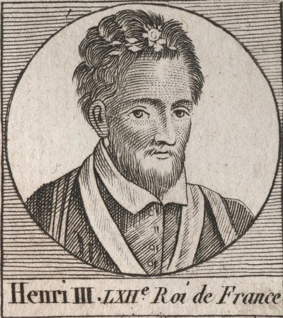 Portrét francouzského krále Jindřicha III. (1551-1589) - Portrét francouzského krále Jindřicha III. (1551-89) - rytina z „Instruction sur l