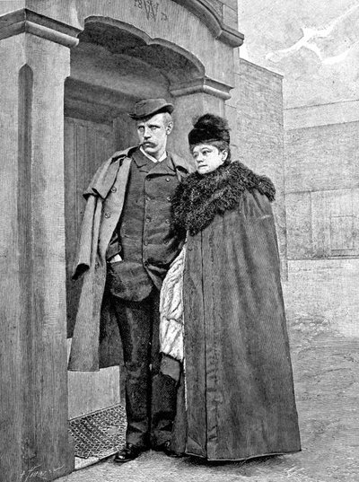 Portrét norského cestovatele Fridtjofa Nansena (1861-1930), vědce a diplomata, s manželkou. od Unknown artist