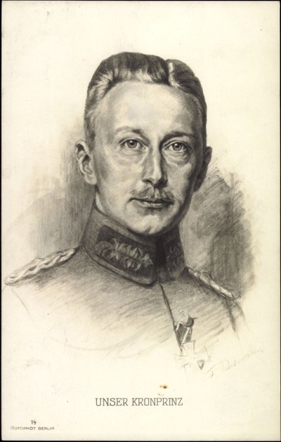 Portrét pruského korunního prince Fridricha Viléma (kresba) od Unknown Artist
