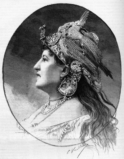 Portrét dopisní ženy Judith Gauthier (1845-1917) v roce 1888. od Unknown artist