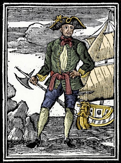 Portrét piráta Edwarda Englanda (? -1720). od Unknown artist
