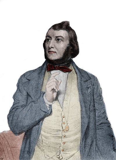 Portrét básníka Jacques Boe, dit Jasmin (v okcitánštině Jacme Boer dit Gensemin nebo Jansemin) od Unknown artist