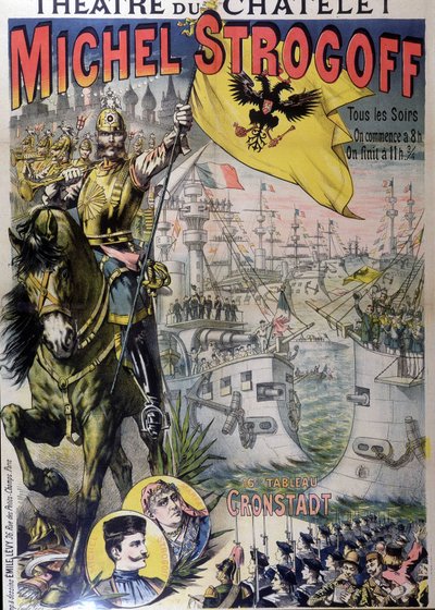 Plakát k filmu „Michel Strogoff“ v divadle du Châtelet, n.d. 19. od Unknown artist
