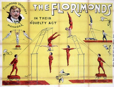 Plakát k přehlídce Florimondů, trapézů od Unknown artist
