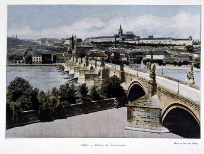 Praha, Karlův most, konec 19. století od Unknown artist