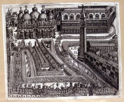 Procesí v Benátkách v 17. století od Unknown artist