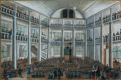 Protestantský kostel Charenton, z Knihy přátel, Spira od Unknown artist