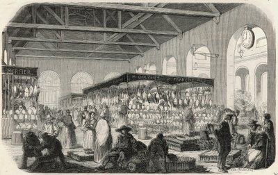 Quai des Augustins: Walk of the Valley – rytina do „“Tableau-de-Paris”” od Edmonda Texiera od Unknown artist