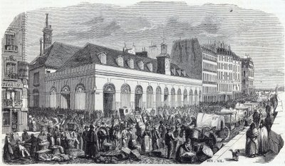 Quai des Augustins: Walk of the Valley – rytina do „“Tableau-de-Paris”” od Edmonda Texiera od Unknown artist