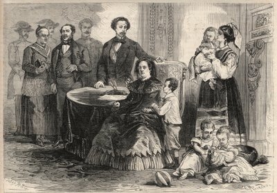Španělská královna Isabella II (Isabella Bourbonská) (1830-1904) a František z Assisi Bourbonský nebo Francois I. Španělský (1822-1902) se po zářijové revoluci uchýlili se svými dětmi na zámek Pau ve Francii (Gloriosa) . Mezi jejich dětmi od Unknown artist