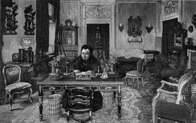 Anglická královna Viktorie ve Villa Palmieri ve Florencii v roce 1893. od Unknown artist
