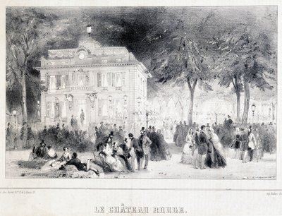 Recepce před červeným zámkem. od Unknown artist
