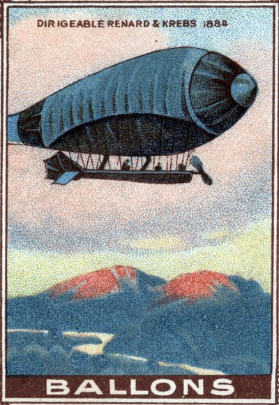 Vzducholodě Renard a Krebs od Unknown Artist
