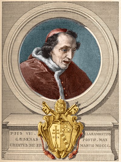 Zastoupení papeže Pia VII (Pius nebo Pio) (1800-1823). od Unknown artist