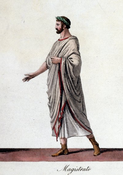 Zastoupení římského soudce. Rytina z počátku 19. století. od Unknown artist