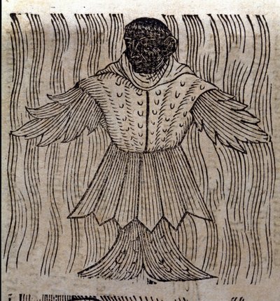 Znázornění mořského mnicha, imaginární ryby a mořské příšery. Rytina z „Prodigiorum ac ostentorum chronicon“ od Conrada Lycosthena (Konrad Wolffhart od Unknown artist