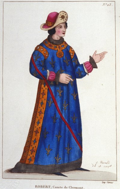 Robert Francouzský, hrabě z Clermontu (1256-1318). Kapetovský princ. od Unknown artist
