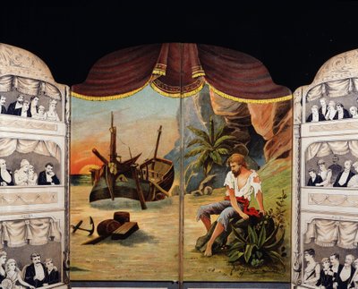 Robinson Crusoé - obálka knihy Daniel de Foe nebo Defoe (1660 - 1731) od Unknown artist