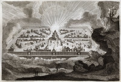 Royaumontská Bible, Nový zákon: Nový Jeruzalém. Anděl ukazuje svatého Jana Nový Jeruzalém. Ilustrace z roku 1811. od Unknown artist