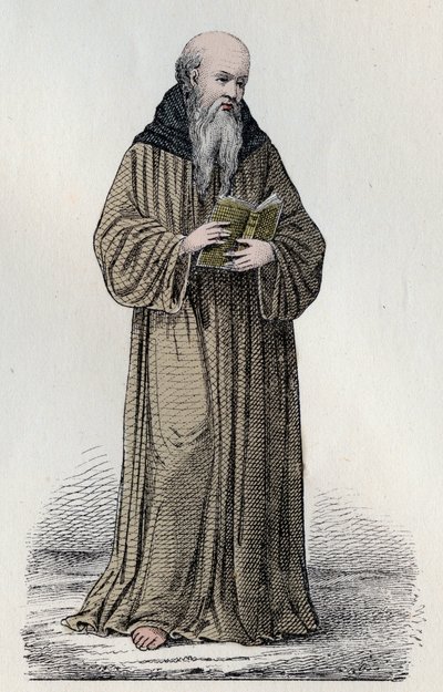 SVATÝ BONAVENTURA (1221-1274) italský františkánský kardinál, teolog a filozof - Portrét svatého Bonaventura (Giovanni da Fidanza nebo Bonaventura de Bagnorea, kolem 1220-1274), teolog, učitel církve (serafický doktor). Rytina z 19 od Unknown artist