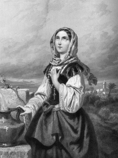 SVATÁ RŮŽE z LIMY Virgo (1586-1617) ve filmu „Svaté ženy““.1852 od Unknown artist