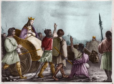 Svatá Clotilde, královna franků (v. 475-545), manželka Chlodvíka 1. od Unknown artist