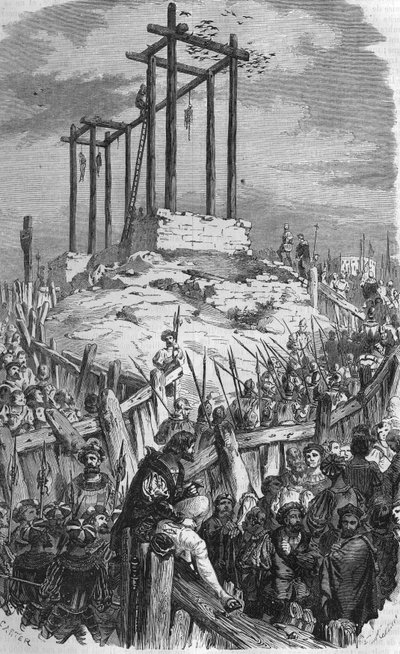 Zemřel Samblancay, který byl v roce 1527 oběšen. od Unknown artist