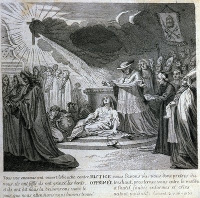 Satirická viněta proti jansenismu. od Unknown artist