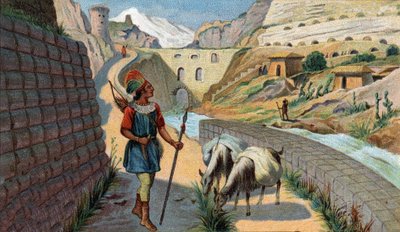Scenes of Missing Kingdoms: Chaussee of the Incas Chromolitografie 19. století. od Unknown artist