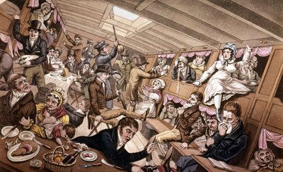 Mořská nemoc. Ilustrace z počátku 19. století. od Unknown artist