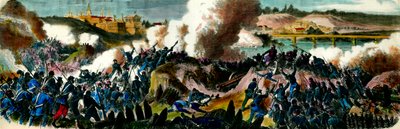 Secesní válka: Yankeeové dobyli Richmond (Virginie), hlavní město Jižní konfederace v roce 1865. Rytina soukromé sbírky z 19. století od Unknown artist