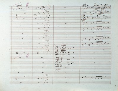 Notová stránka symfonie Grande (op. 8) Carla Augusta Cannabicha od Unknown artist