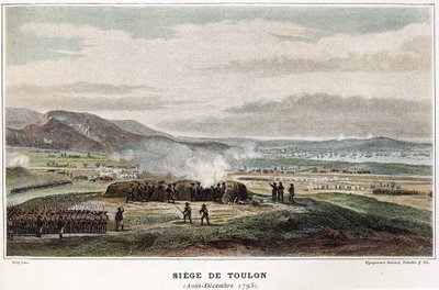 Obléhání Toulonu srpen-prosinec 1793 - v „“Námořních bitvách Napoleona““ od Unknown artist